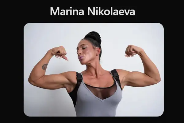 Marina Nikolaeva fitness athlete official website homepage, personal brand platform with training, photos and updates